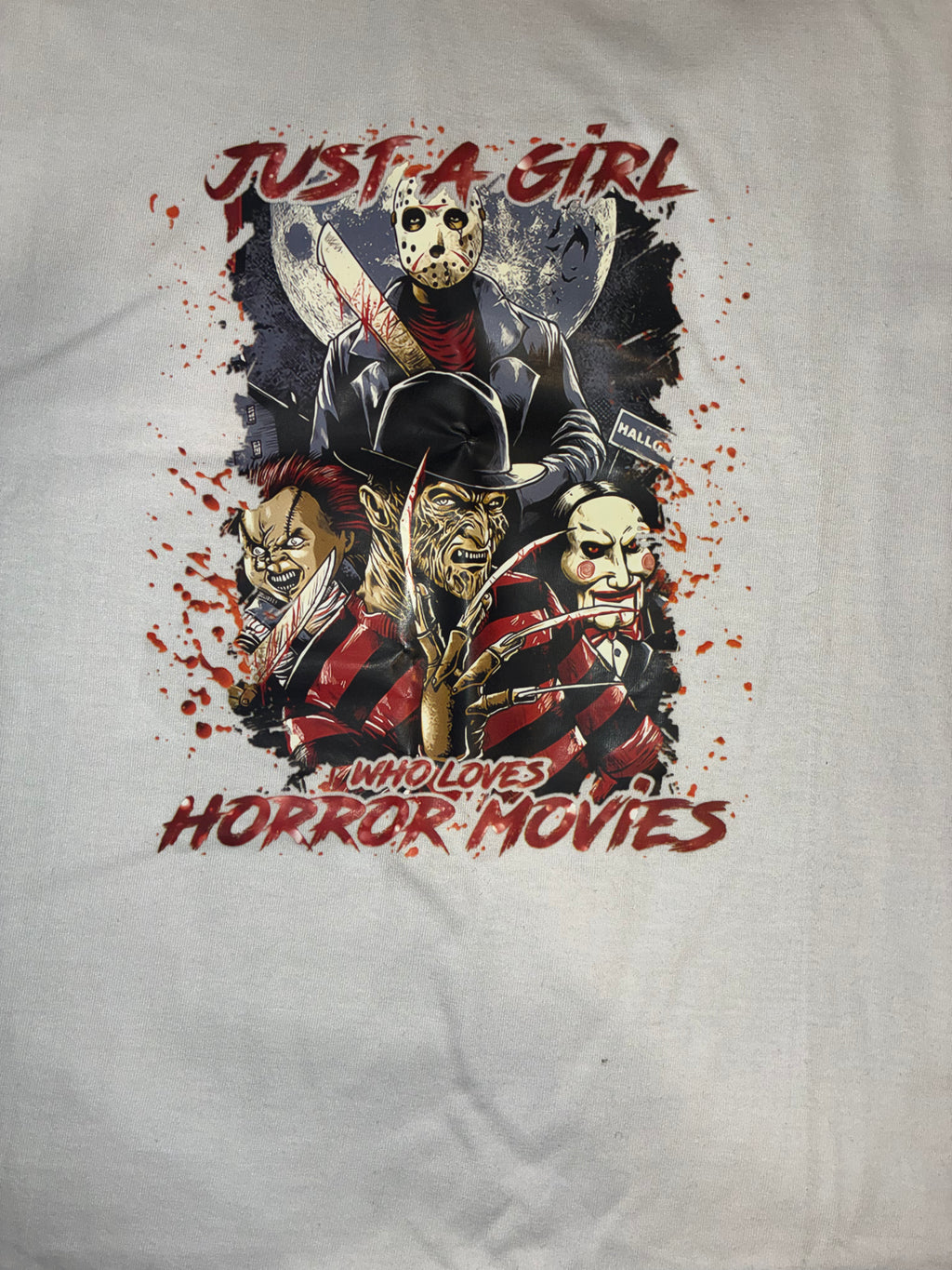 Just a girl horror shirt